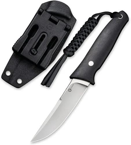 Miniatura 6 de CIVIVI Tamashii Cuchillo de hoja fija con hoja D2 de 4.07 pulgadas, mango G10, funda Kydex, clip en T para transporte EDC al aire libre C19046-2