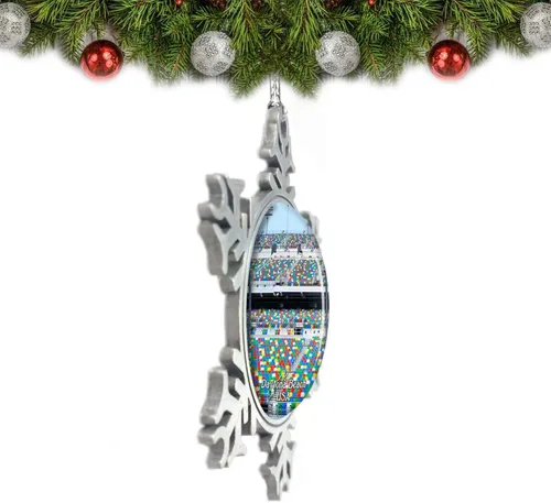 Miniatura 2 de USA America Daytona International Speedway Daytona Beach Adorno de Navidad Decoración de árbol de cristal Metal recuerdo regalo