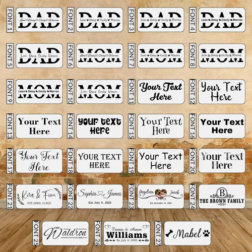 Miniatura 3 de Letreros personalizados de madera personalizados, decoración del hogar, regalos con texto, letreros de madera personalizados, tablero familiar
