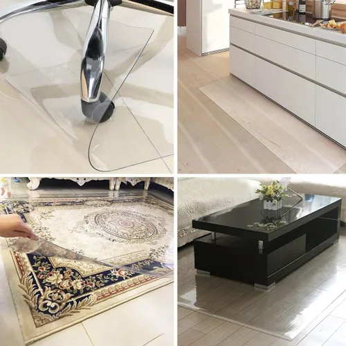 Miniatura 4 de Tapete para silla para suelo de madera dura, 36 x 47 pulgadas, 48 x 63 pulgadas, 71 x 87 pulgadas, tapete transparente antideslizante para silla