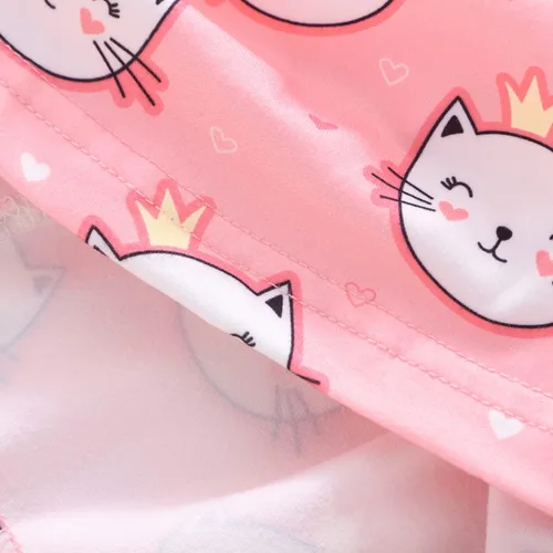 Miniatura 6 de Popshion Vestidos de niña con mangas con vuelo, vestido de verano para niños, fiesta de cumpleaños, sin mangas, vestido de 1 a 8 años