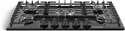 GASLAND Placa de cocina a gas de 30 pulgadas, color negro, estufa de propano de 5 quemadores, placas de gas integradas convertibles a NG/LPG