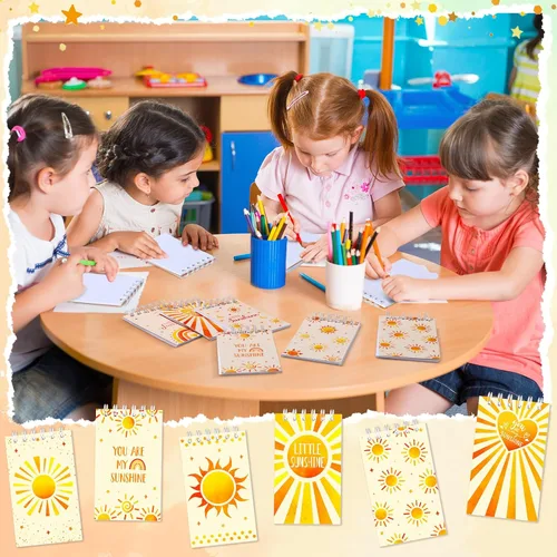 Miniatura 5 de Cholemy 24 cuadernos bohemios para el sol, a granel, hippie, groovy, bohemio, para el sol, cuadernos de bolsillo hippie para fiesta de cumpleaños