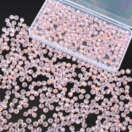 Miniatura 10 de 800 cuentas redondas de cristal de 0.236/0.396/0.394 pulgadas para joyas de bricolaje, ideales para pulseras, collares, colgantes y proyectos