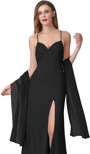 Miniatura 20 de Chales de gasa para mujer, bufandas para dama de honor, boda, noche, graduación, fiesta, ocasiones especiales, vestidos de 90 x 20 pulgadas