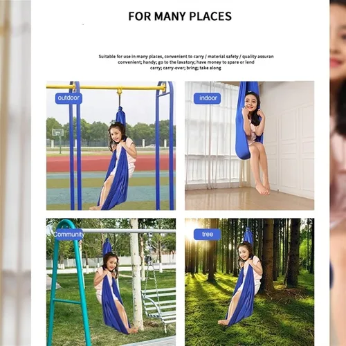 Miniatura 2 de Hamaca sensorial para niños, silla colgante para actividades al aire libre, terapia de interior, columpio de jardín para autismo, Aspergers, TDAH