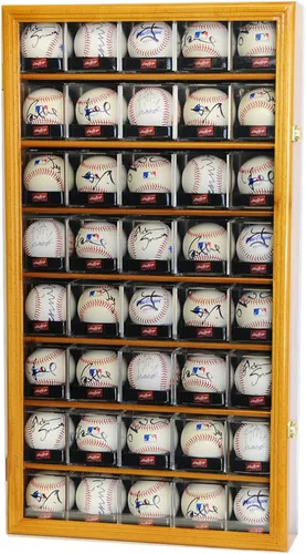 Miniatura 7 de Vitrina de 40 cubos acrílicos de béisbol (nogal)