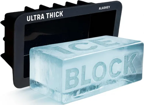 Alaskey® Molde de bloque de hielo extra grande de 2.5 libras (individual) | Crea ladrillos de hielo reutilizables perfectos | Molde de silicona