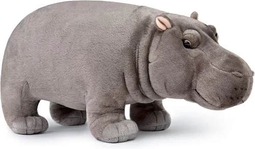 Juguete de peluche realista de hipopótamo, animal de peluche de hipopótamo de 14 pulgadas, animales salvajes suaves, juguetes de peluche únicos,