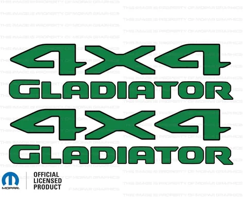 Miniatura 12 de Adhesivos gráficos de cabecera de gladiador 4x4 para Jeep Wrangler/Gladiator JL/JT (2019-2024) 392 bronce con contorno negro F392BO (juego de 2)