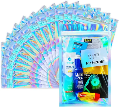Miniatura 8 de 100 bolsas transparentes a prueba de olores, bolsas reutilizables de Mylar de 2.7 x 4 pulgadas para almacenamiento de alimentos, joyas, fiestas