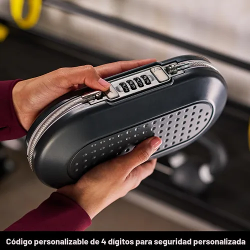 Miniatura 4 de Master Lock Caja de seguridad pequeña portátil, establece tu propia combinación, caja fuerte portátil, caja fuerte de viaje personal, 5900D, gris