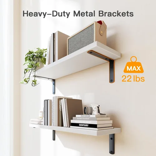Miniatura 5 de Amada - Estantes de baño con cesta de almacenamiento, estante de pared flotante para organización del hogar y decoración de pared, estantes de Blanco