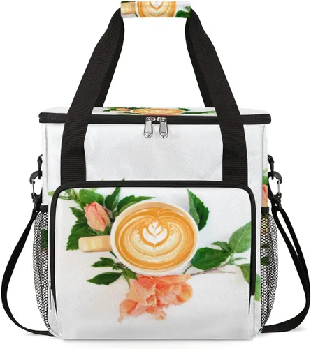 Miniatura 10 de Turquesa comienza tu día con la bolsa de transporte para cafetera, bolsa de almacenamiento de viaje para cafetera, bolsa de almacenamiento de viaje