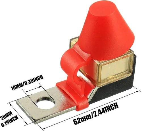 Miniatura 4 de Bloque de Fusibles de Terminal MRBF de 60 AMP Portafusibles de Bloque Terminal de Un Perno 5/16" (M8) Compacto Fusible de Batería Calificado 60A