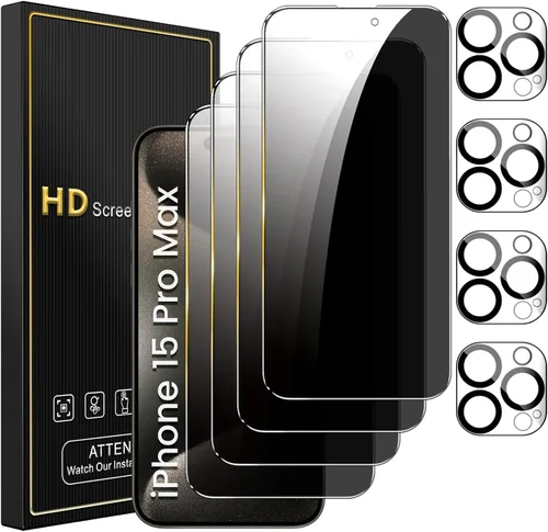 Miniatura 28 de Romkasi Paquete de 3 protectores de pantalla de privacidad para iPhone 11 de 6.1 pulgadas con 3 protectores de lente de cámara, película de vidrio
