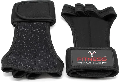 Miniatura 2 de FITNESS FORCE Ventilated Weightlifting Gloves Workout Gloves for Men & Women with Built-in Wrist Wraps Fingerless Gym Gloves for Men Perfect for