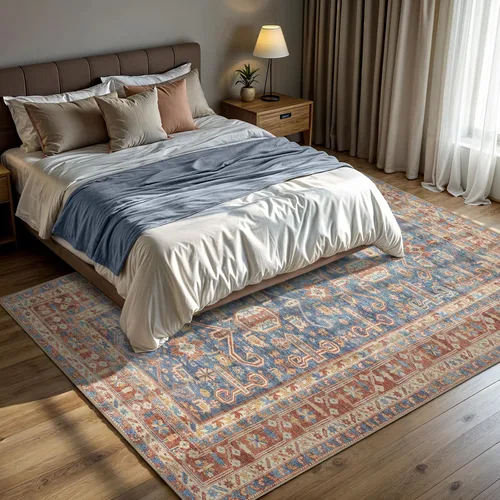Miniatura 271 de GLN Rugs Traditional Collection - Alfombra de felpilla lavable a máquina, tradicional lavable, antideslizante, alfombra de felpilla de pelo corto