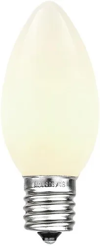 Miniatura 13 de Novelty Lights Paquete de 25 bombillas de repuesto de cerámica C9 para exteriores, azul, base intermedia E17/C9, 7 W