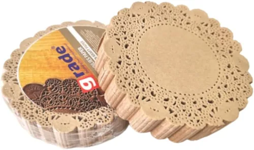 250 piezas de papel de encaje de alta calidad de 3.5 pulgadas - Antipolvo, corte limpio, diseño simple: fiesta/regalo/para tartas/decoración del