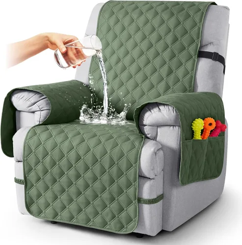 Miniatura 67 de TAOCOCO Fundas reclinables 100% impermeables, con correas para las piernas, funda de sofá reclinable reversible para silla reclinable, protector