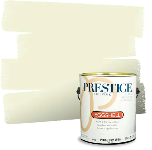 Miniatura 92 de PRESTIGE Pinturas Pintura interior e imprimación en uno, 1 galón, cáscara de huevo, aventura
