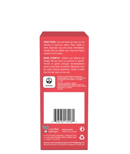 Miniatura 2 de Pastillas para Lavavajillas ATTITUDE, Fórmula Efectiva a Base de Plantas y Minerales Soluble en Agua, Libre de Fosfatos, Vegana y Sin Crueldad, Sin