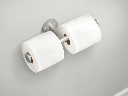 Miniatura 3 de Moen Y5788BN Collection - Soporte para papel higiénico doble para baño, color níquel cepillado