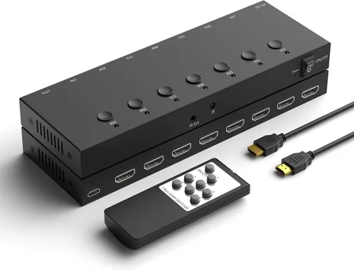Miniatura 17 de Conmutador HDMI 2.1 Bidireccional Ultra HD 8K Interruptor HDMI 2 en 1 Salida/ 1 en 2 Salida Conmutador HDMI Compatible con 8K@60Hz/ 4K@120Hz 48Gbps