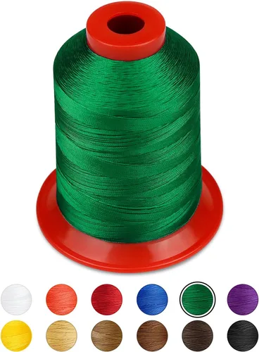 Miniatura 16 de Hilo de tapicería extra fuerte FIVEIZERO, hilo de nailon unido rojo de 1000 metros para denim, cuero, manualidades, máquina, bricolaje y hogar