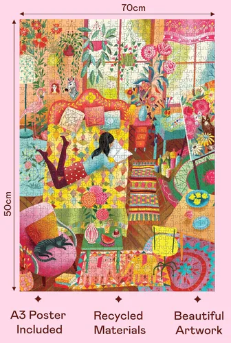 Miniatura 3 de Elena Essex Rompecabezas para adultos de 1000 piezas – Vida acogedora, rompecabezas de 1000 piezas para adultos, colorido refugio relajante arcoíris