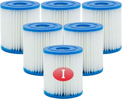 Miniatura 6 de Cartucho de filtro de piscina tipo I, 3.11 x 3.48 pulgadas, tamaño I para filtro de piscina, bombas de filtro de piscina, reemplazos universales