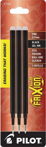 Miniatura 2 de Pilot Recambios de tinta de gel para bolígrafo de gel borrable FriXion, punta fina, tinta negra, paquete de 18 unidades (77330)