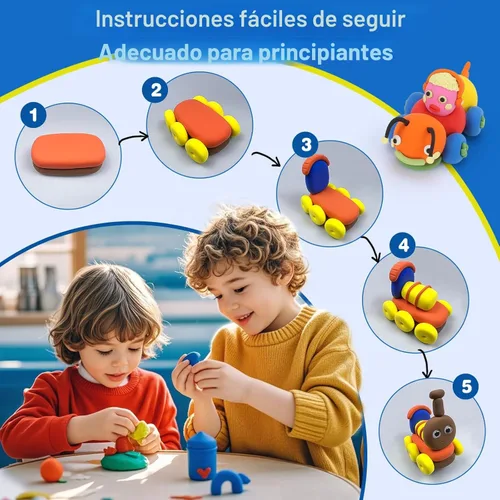 Miniatura 10 de Ixiaoyoo - Arcilla de secado al aire, 30 colores de plastilina para niños, juguetes de modelado de bricolaje con herramientas de escultura, suave