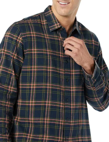 Miniatura 80 de Amazon Essentials Camisas de franela de manga larga para hombre, corte ajustado, a cuadros con botones