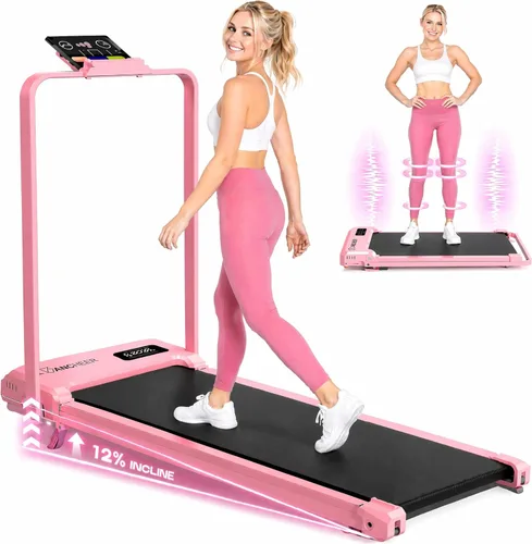 Miniatura 11 de ANCHEER Cinta de correr con inclinación – Plegable debajo del escritorio/Capacidad máxima de 300 libras – Cinta de correr eléctrica compacta