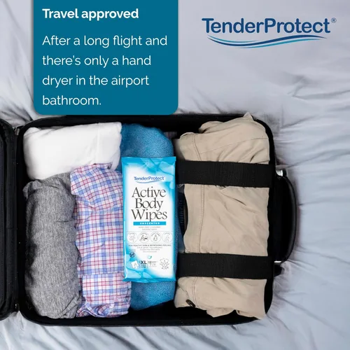 Miniatura 5 de TenderProtect Active Body Wipes, extra grande, sin enjuague, para adultos, 9 x 12 pulgadas, extra grande, aloe, sin enjuague, paño de baño
