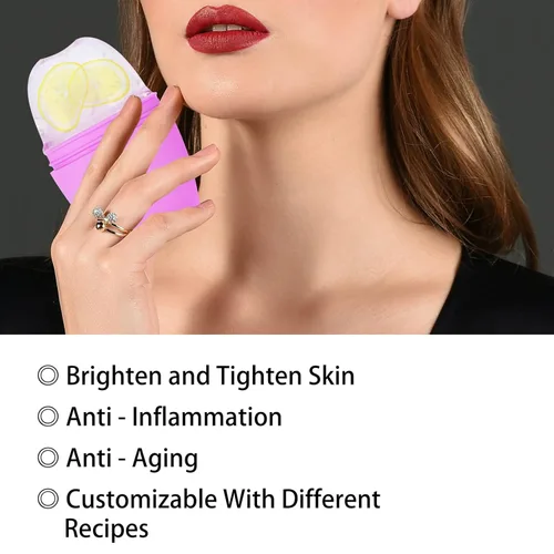 Miniatura 2 de Evmliy Rodillo de hielo facial, rodillo de hielo de silicona para apretar y levantar la piel, la cara y los ojos, alivio de la hinchazón facial