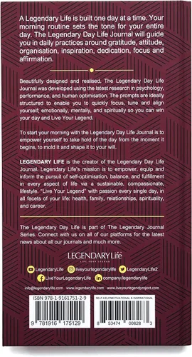 Miniatura 2 de Diario de la mañana por Legendary Life- Ajuste de objetivos, Gratitud, Autocuidado para hombres y mujeres-Desarrollo personal, Mayor productividad