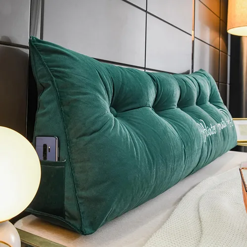 Miniatura 12 de Almohada de cabecera con cuña para lectura, respaldo de vellón, almohada de descanso de lectura, cojín triangular grande para la espalda, almohada