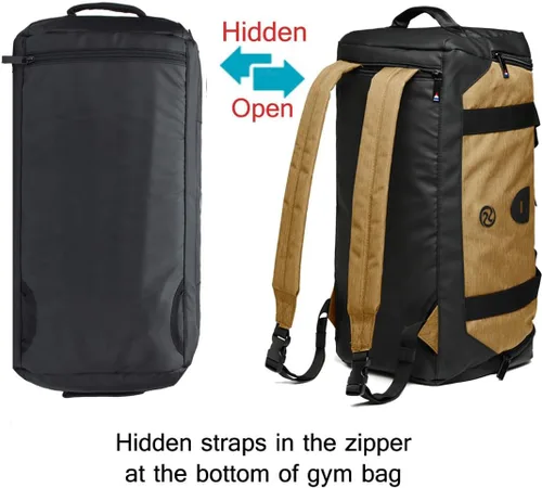 Miniatura 2 de Bolsa de lona para gimnasio, mochila deportiva impermeable, bolsa de viaje para hombres y mujeres, bolsa de noche con compartimento para zapatos