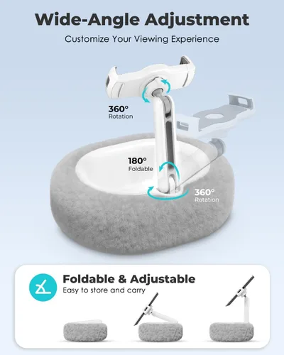 Miniatura 3 de Viozon Soporte de almohada para tableta, soporte de almohada Kindle, compatible con tableta/teléfono de 4 a 11 pulgadas con cuenco pequeño