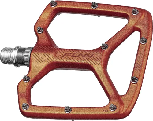 Miniatura 8 de Funn Python - Pedales planos de bicicleta - Pedales de bicicleta de plataforma ancha para bicicleta de montaña BMX/MTB, eje CrMo de 9/16 pulgadas
