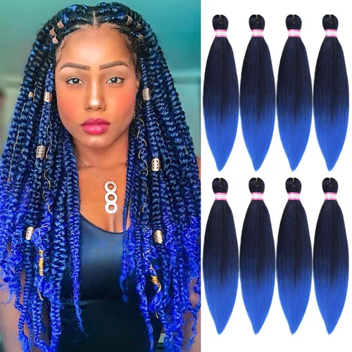 Miniatura 63 de Extensiones de cabello para trenzar preestiradas, color negro, 12 pulgadas, 8 paquetes de cabello natural para trenzar, fácil trenza, ajuste de agua