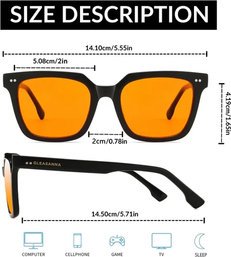 Miniatura 3 de 99.9% Blue Light Blocking Glasses, AR Coating, Computer Screens Gaming for Men Women, Stop Eyestrain, Better Sleep