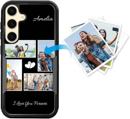 Miniatura 78 de Funda protectora personalizada para Samsung Galaxy S22 Ultra 5G (versión 2022), funda protectora de doble capa resistente con múltiples fotos, a