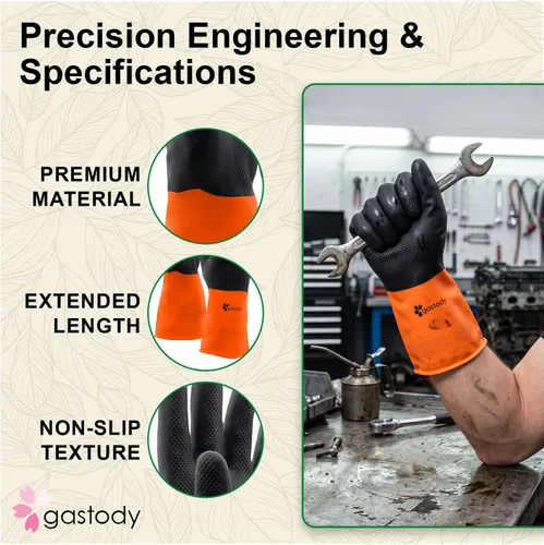 Miniatura 5 de Gastody™ - Chemical Resistant Gloves, Reusable,Heavy Duty Safety Work Gloves,Resist Acid,Oil,Alkali - S-M-L-XL-XXL