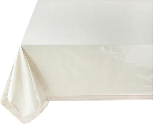 Benson Mills - Mantel de plástico transparente resistente, 100% impermeable y a prueba de derrames de aceite, de PVC de vinilo, cuadrado, para mesas