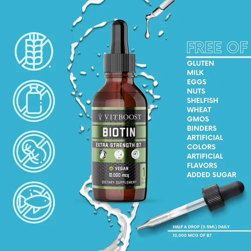 Miniatura 7 de VITBOOST Líquido vegano B12 Gotas 60 x 5000mcg Extra Strength sabor frambuesa VIT B12 Suplemento sublingual líquido de metilcobalamina y extra