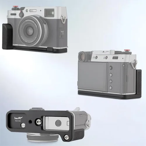 Miniatura 7 de Haoge HG-X100V Placa de liberación rápida Soporte de cámara Soporte de mano para Fujifilm Fuji X100V X100F Cámara Fit Arca Swiss Sunwayfoto Kirk RRS